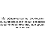 Метафизическая метеорология эмоций: стохастический резонанс управления вниманием при уровне активации